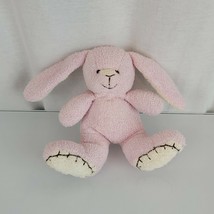 Blankets &amp; Beyond Pink Bunny Rabbit Baby Lovey Stuffed Animal Plush Rattle - $14.84