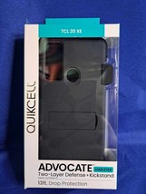 Quikcell Advocate w/ Holster- Kickstand - Steel Black- TCL 20 XE - £7.85 GBP