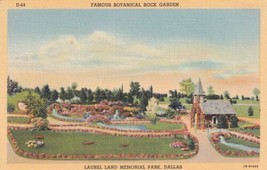 Laurel Land Memorial Park Dallas Texas TX Botanical Rock Garden Postcard C18 - £2.39 GBP