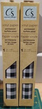 2 Rolls Of Black &amp; White Buffalo Checkered Self Adhesive Vinyl Contact Paper - £7.79 GBP