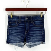 American Eagle Jean Shorts Sz 2 High Rise Shortie Next Level Stretch Dar... - £18.61 GBP