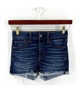 American Eagle Jean Shorts Sz 2 High Rise Shortie Next Level Stretch Dar... - $451.60 MXN