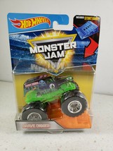 NEW-ISSUE 2017 HOT WHEELS MONSTER JAM CLASSIC GRAVE DIGGER WITH STUNT RAMP - $17.92