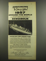 1955 Swedish American Line Ad - Announcing the cruise of a lifetime! - £14.53 GBP