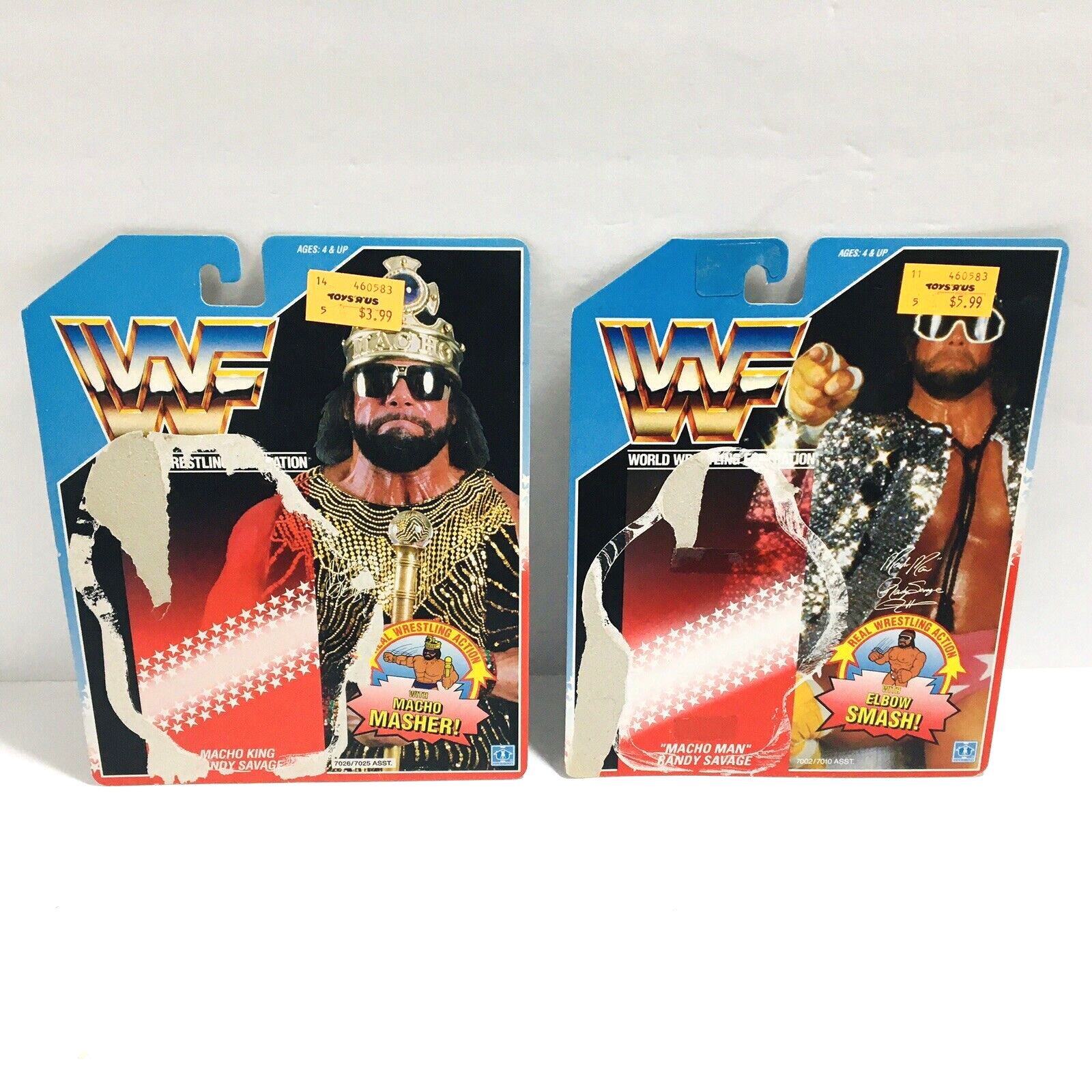 Primary image for WWF Hasbro Series 3 "Macho Man" Randy Savage Wrestling 1990 CARD ONLY Lot of (2)