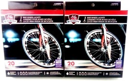 Lot of 2 Bike Wheel LED Super Bright Lights - Waterproof - Flash/On-Off Button - £13.59 GBP