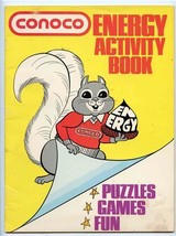 Conoco Energy Activity Book Puzzles Games Fun 1975 Spencer the Squirrel ... - $47.52