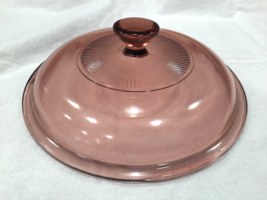 Vintage Corning Ware Visions Cranberry V-1.5-C Pyrex Glass Replacement Lid 7 1/4 - £7.26 GBP