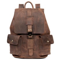 Vintage Daypack Travel Casual School Book Bags Brand Male Laptop Bags Rucksack - £216.40 GBP