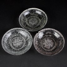 Lacy Princess Feather Pinwheel Toddy Plates Set Antique Boston &amp; Sandwic... - £47.08 GBP