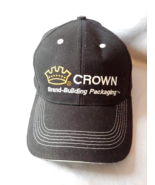 Crown Beverage Packaging Hat Soda Pop Black Baseball Cap Adjustable UNWORN - £11.12 GBP