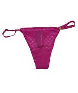 Victoria&#39;s Secret Icon Adjustable Monogram Thong Panties Pink Size Large... - $9.90