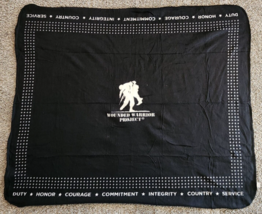 Wounded Warrior Project - Black Fleece Throw Blanket - 54&quot; x 46&quot; - Soft Fleece - £15.73 GBP