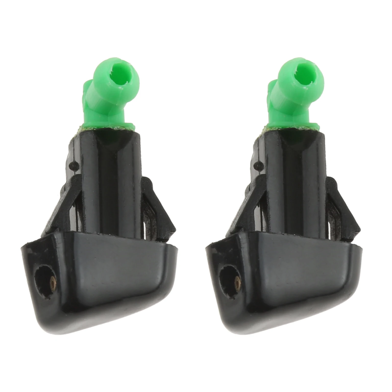 2Pcs Black Plastic 2 Holes Car Windshield Wiper Water Spray Jet Washer Nozzles - £10.42 GBP