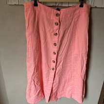 Universal Thread Woman&#39;s Utility Midi A-line Skirt Pink Parasol Large - £10.45 GBP