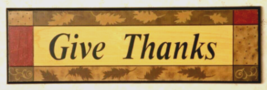 27 inch Fall Wood Wall Sign - Give Thanks - €26,29 EUR