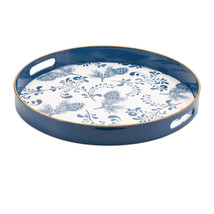 Round Pine Print Tray 13.5&quot;H - $54.82
