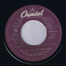 Lisa Dal Bello Never Get To Heaven 45 rpm Dr Noble - £3.71 GBP