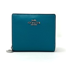 Coach Snap Wallet in Teal Leather C2862 New With Tags - $176.22
