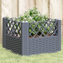 Garden Planter with Pegs Gray 17.1&quot;x17.1&quot;x17.1&quot; PP - $62.99