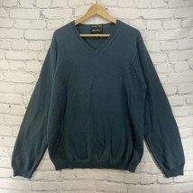 Eddie Bauer Sweater Mens Sz L Tall Navy Blue Warm  - $15.84