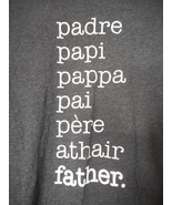 Father in different Languages Sz M Tee T-Shirt Cotton Blend - $297.41 MXN