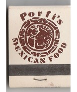 Vintage Strike on Matchbook   Porfi&#39;s Mexican Restaurant   Lodi, Ca - $152.28 MXN