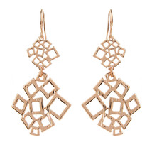 Amrita Singh Rose Gold Gramercy Geometric Drop Dangle Earrings ERC 256 NWT  - £23.10 GBP