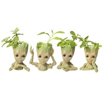 ArfanJaya 4pcs/Set Miniature Fairy Garden Sitting Groot Figurine Groot for Kids  - £13.15 GBP