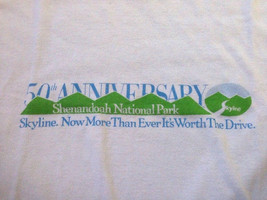 Vtg 1985 Shenandoah National Park Skyline Drive 50th Anniv T-Shirt USA S 30&quot; - £29.02 GBP