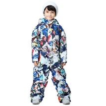 2020 Winter Kids Ski Suit -30 Degrees Siamese Ski Wear Waterproof Warm Girls And - £173.64 GBP