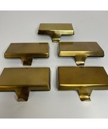 Brass Finish Weighted Mantle Holder Hanger Hook Made in India Set of 5 #2 - €28,64 EUR