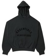 Large Fear of God Essentials Hoodie &#39;Jet Black&#39; SS23 - $1,700.65 MXN
