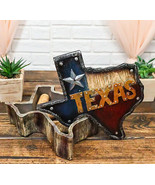 Rustic Western Patriotic Map Of Texas Lone Star State Jewelry Trinket Bo... - £18.35 GBP