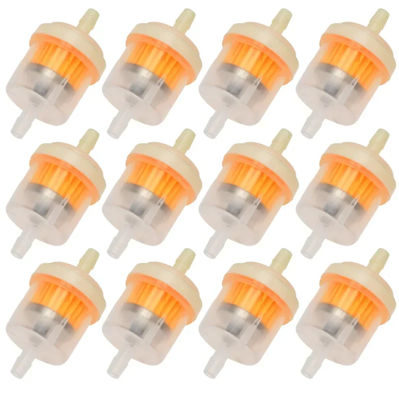 3-12pcs Universal Gasoline Gas Fuel Gasoline Oil Filter for Motorcycle Moped - £6.75 GBP+