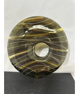 VTG Murano Hand Blow Glass Balloon Donut Sculpture Round Wall Hanging - $1,139.14 MXN