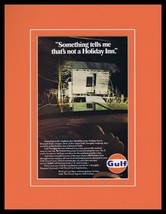 1970 Gulf Oil Gas / Holiday Inn Framed 11x14 ORIGINAL Vintage Advertisement - $39.59
