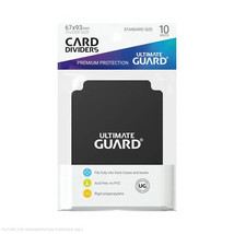 Ultimate Guard Standard Size Card Dividers 10pk - Black - £24.64 GBP