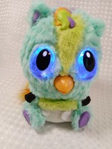 Hatchimals Hatchibabies Green/Purple Baby Owl Interactive Pet Spin Master 6&quot; - £14.91 GBP