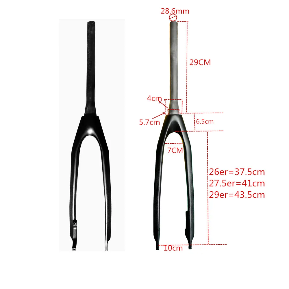 EC90   mountain bike taper fork 26/27.5/29 &quot;1-1/2&quot; disc ke hard front MTB fork - £188.76 GBP