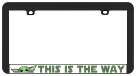 Baby Yoda Face This Is The Way Mandalorian Assorted License Plate Frame Color - £6.36 GBP