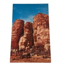 Postcard Corral Scene At The Foot Of The Trail To Acoma The Sky City NM Chrome - $6.92