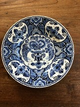 Beautiful Delft Blue 11.5&quot; Plate beautiful decorated flowers - $108.99