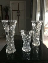 Lenox Crystal Bud Vase Sets, Vanity Rose vVase Czech Republic Star Pattern - £30.17 GBP