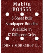 Makita BO4555 - 1/4 Sheet - 17 Grits - No-Slip - 5 Sandpaper Bulk Bundles - £3.92 GBP