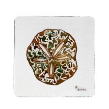 Betsy Drake Sand Dollar Neoprene Coaster Set of 4 - £27.14 GBP