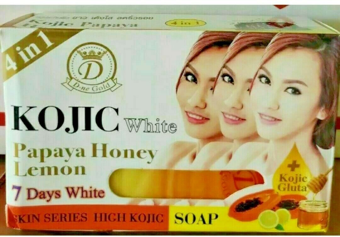 Kojic White Papaya Honey Lemon soap(4 in 1). 7 Days white. 170g