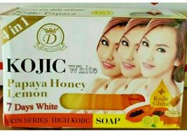 Kojic White Papaya Honey Lemon soap(4 in 1). 7 Days white. 170g - £10.17 GBP