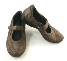 Arcopedico Metallic Brown Mary Janes Vegan Shoes Womens Size EU 37 US 6 New - $50.99