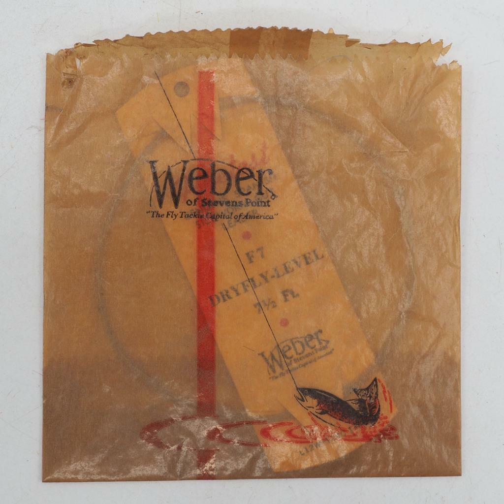 Primary image for Vintage Weber Mouche Pêche Leader Dryfly Niveau 229cm F7 Cache
